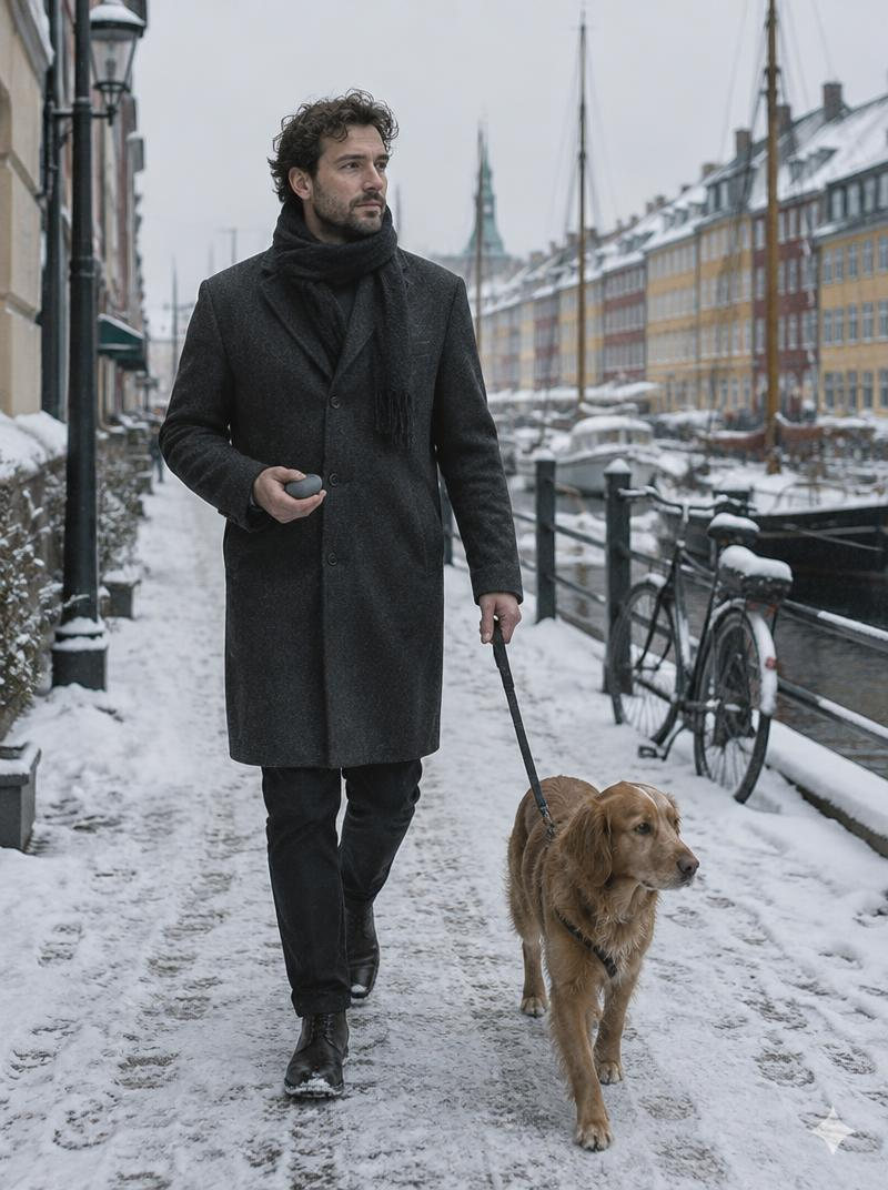Winter dog walk with NØRVA Heat